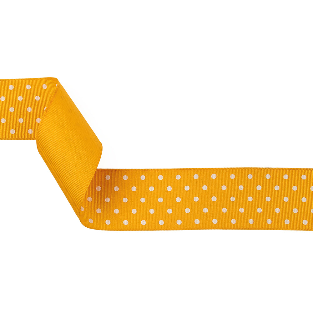 Freesia and White Polka Dots Grosgrain Ribbon - 1.625