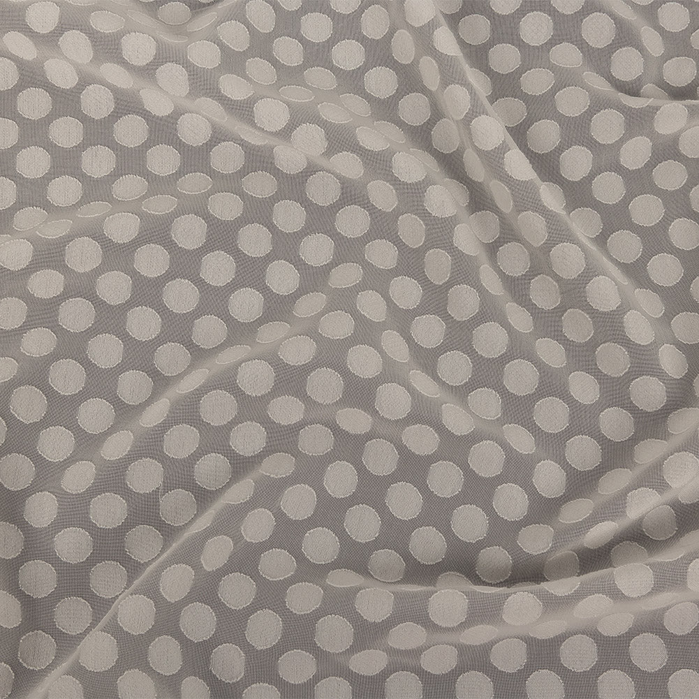 Famous Australian Designer Pearl Polyester Chiffon with Burnout Polka Dots - Joann Fabrics