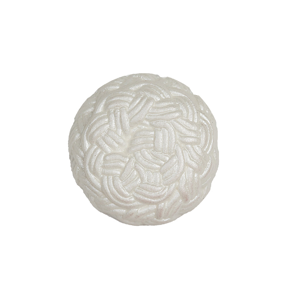 White Knotted Textured Molded Shank Back Plastic Button - 36L/23mm - Joann Fabrics
