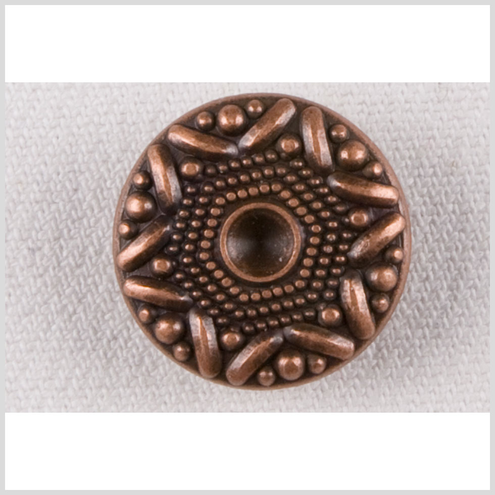 Metal Shank Back Button - 32L/20mm - Copper Star and Hobnails - Joann Fabrics