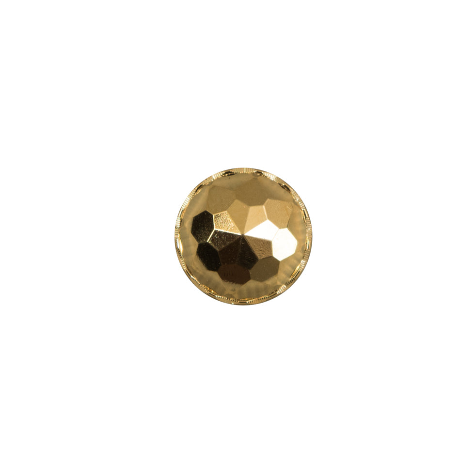 Italian Gold Plated Bevel-Cut Button - 18L/11.5mm - Joann Fabrics