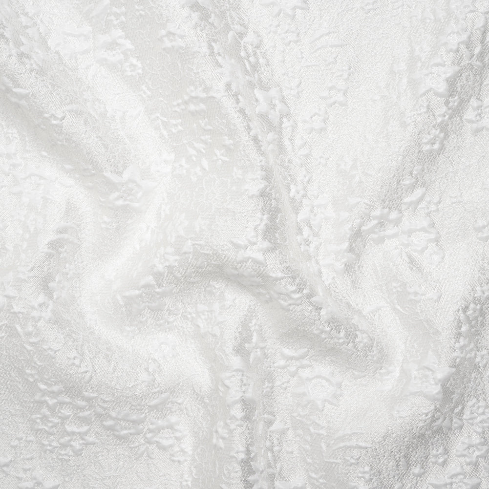 Metallic Luxury Brocade - White Little Flowers - Joann Fabrics