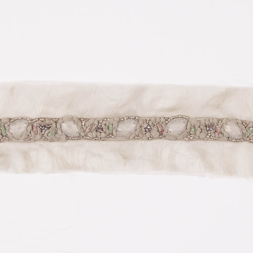 Beige/Blue Fancy Beaded Trim - Joann Fabrics