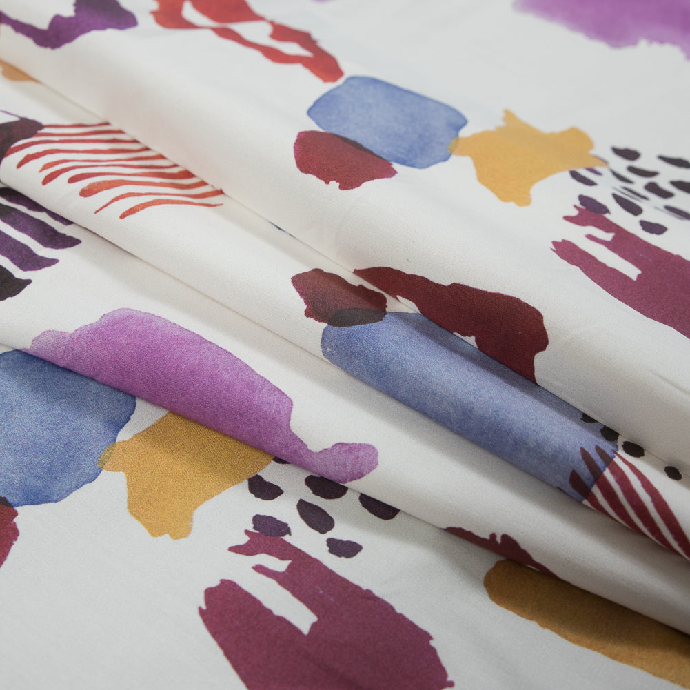 Cotton Poplin - White and Rainbow Abstract - Sunday Funday Print - Mood Exclusive Avenable Collection - Joann Fabrics