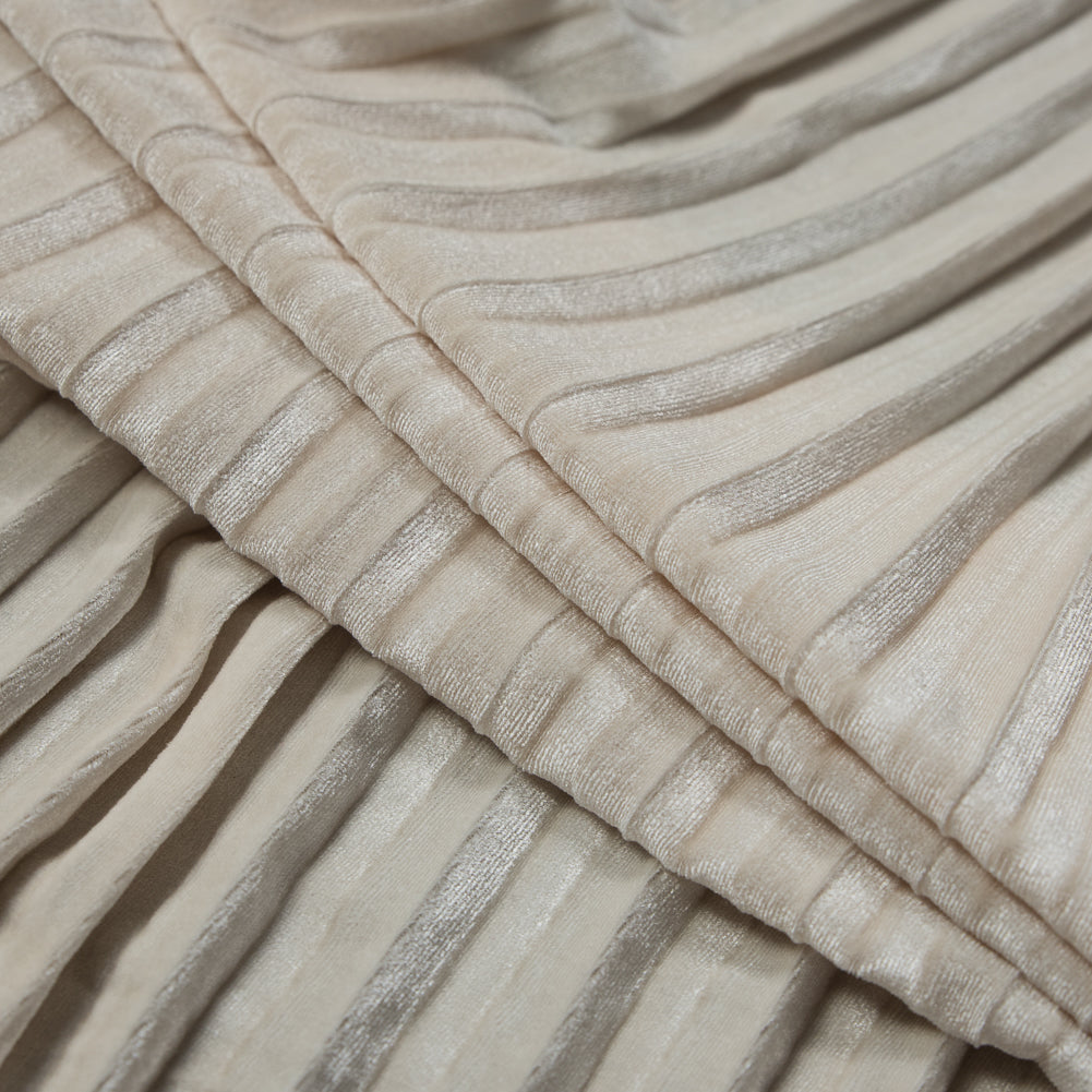 Pleated Velour - Vanilla Ice - Tver Collection - Joann Fabrics