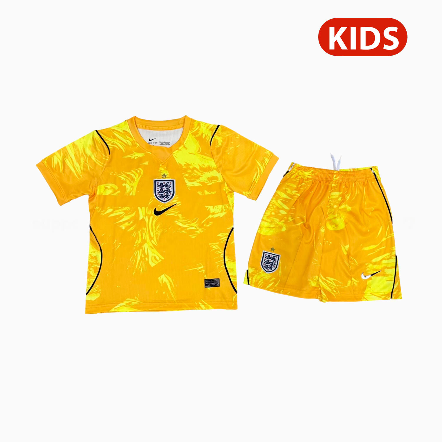 England 2026 Yellow Goalkeeper Kids Kit - UnitedFutballJersey