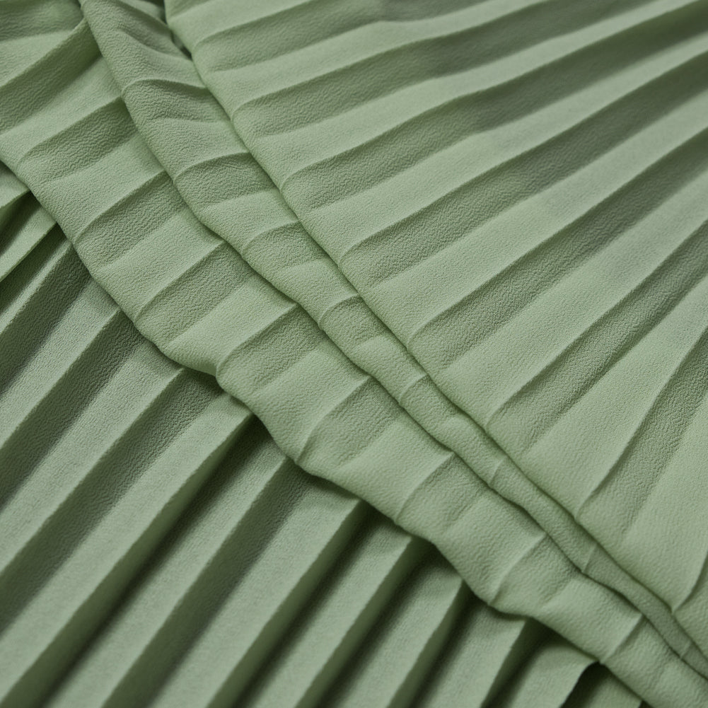Accordion Pleated Chiffon - Pea Green - Etereo Collection - Joann Fabrics