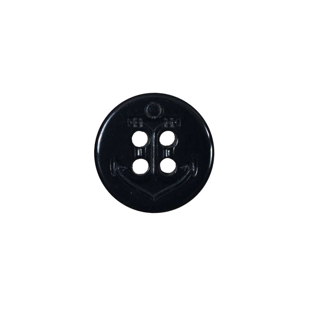 Black Anchor 4-Hole Plastic Button - 24L/15mm - Joann Fabrics