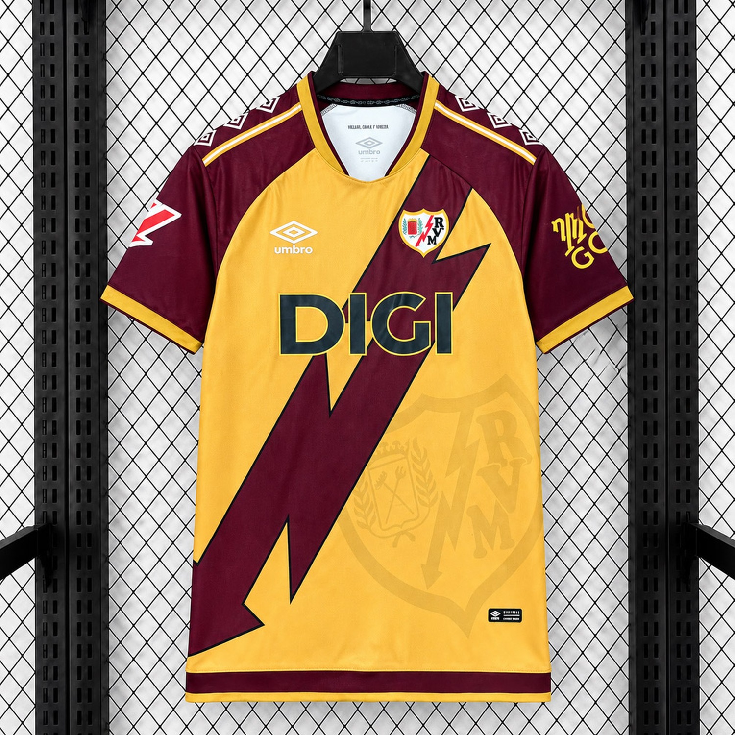 Rayo Vallecano 26-27 Third Yellow And Red Jersey - Fans Version - UnitedFutballJersey