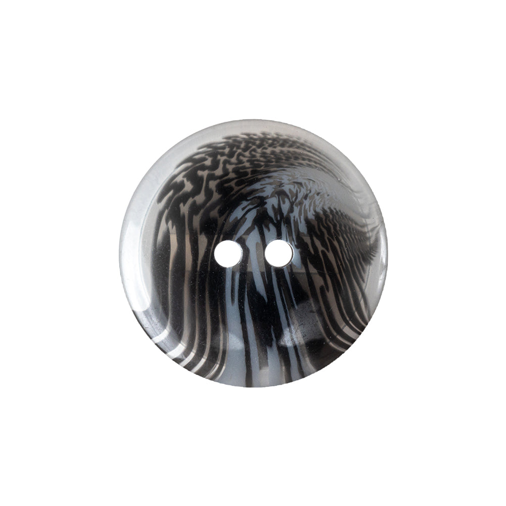 Gray and Phantom Black Translucent Swirl 2-Hole Channel Style Plastic Button - 36L/23mm - Joann Fabrics