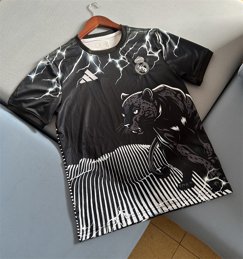 2024/2025 Real Madrid Leopard Special Edition Jersey Black 1:1 Thai Quality