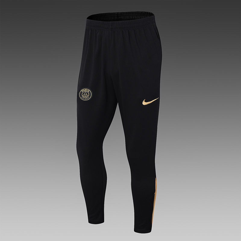 2024/2025 Psg Paris Saint-Germain Half-Pull Training Suit Black-Yellow Collar Set