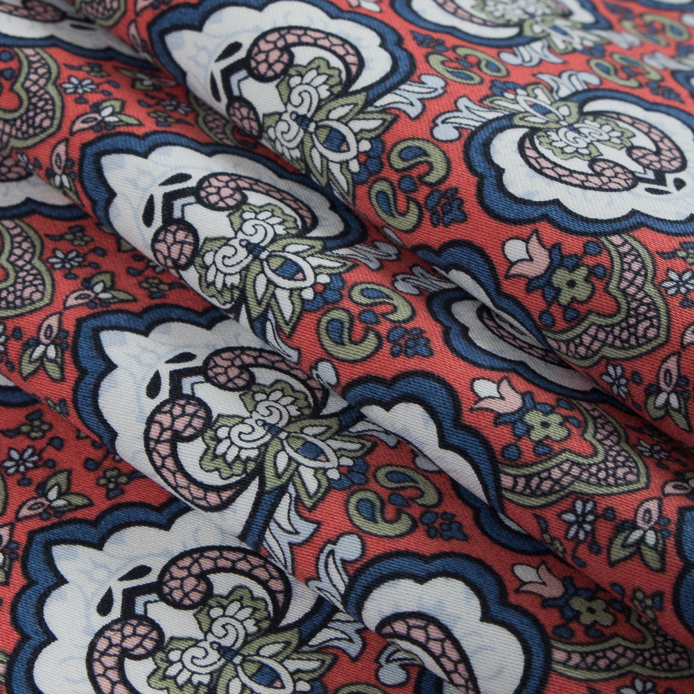 Emberglow/Blue/Green Printed Stretch Cotton Sateen - Joann Fabrics
