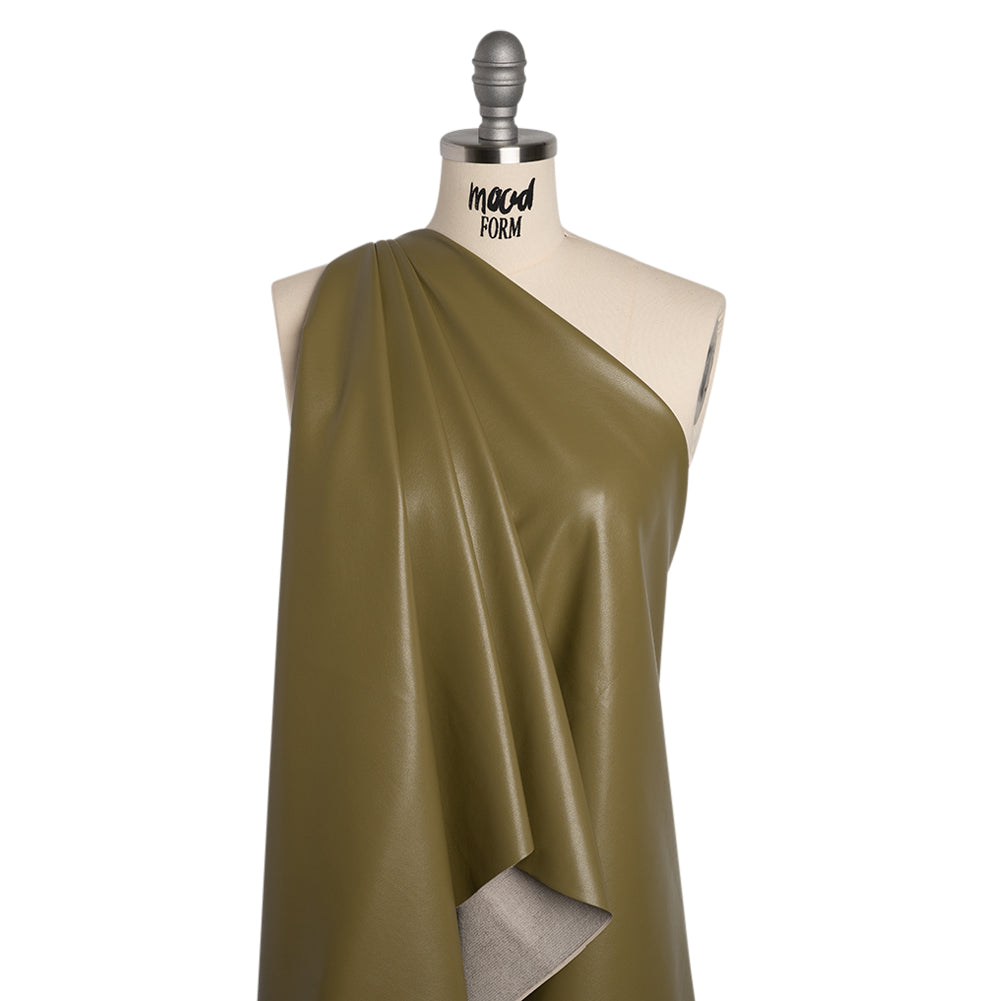 Buttery Faux Leather with Brushed Suede-like Backing - Olive - Veronica Collection - Joann Fabrics