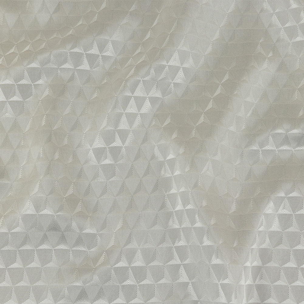White Tonal Small Triangles Jacquard Lining - Joann Fabrics