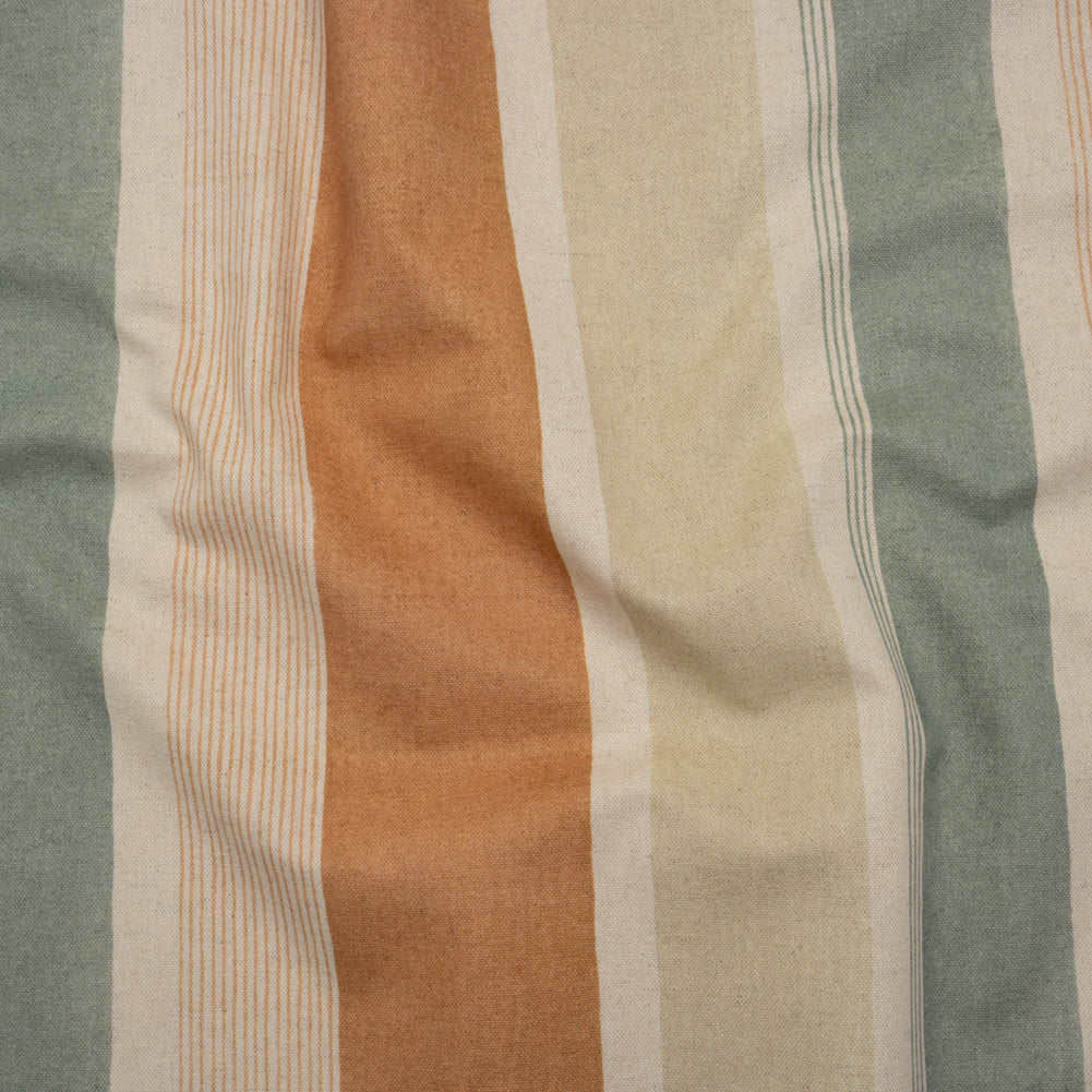 Printed Cotton and Linen Canvas - Copper Stripes - British Imported - Joann Fabrics