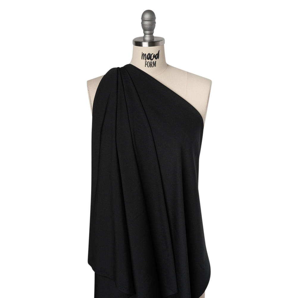 Stretch Recycled Polyester 1x1 Rib Knit - Jet Black - Deadstock - Joann Fabrics