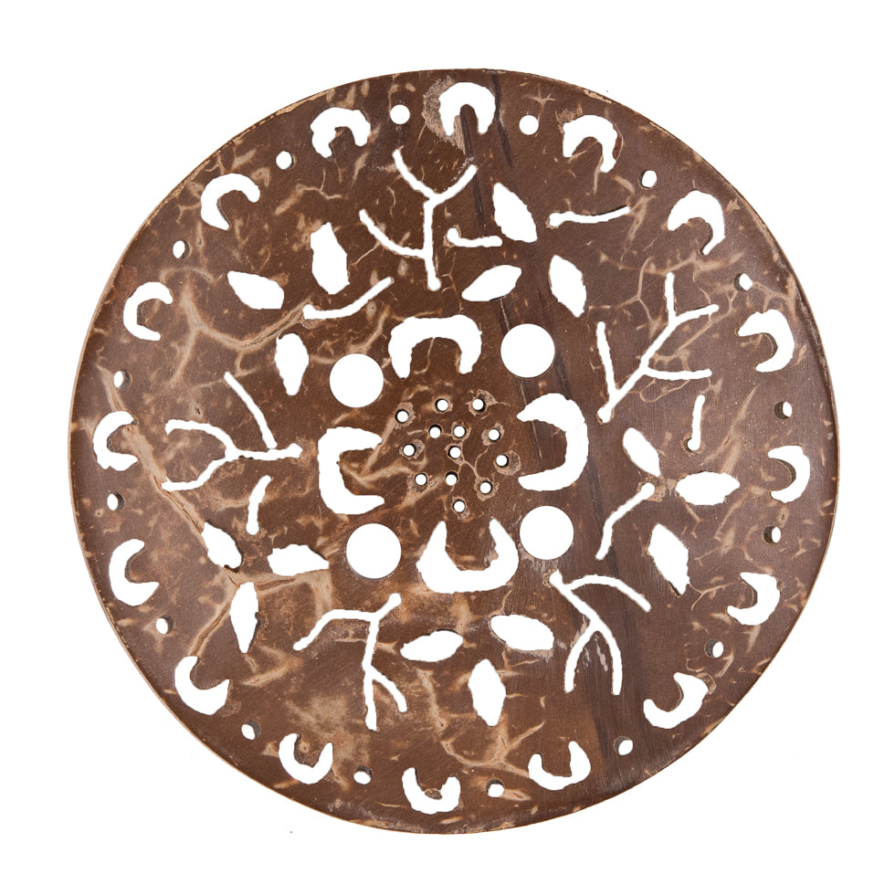 Brown/Gold Painted Coconut Button - 94L/60mm - Joann Fabrics