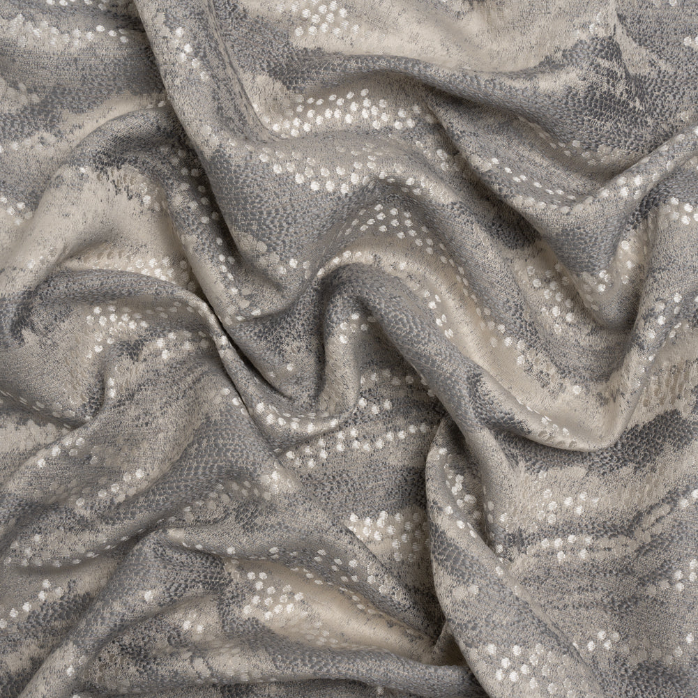 Recycled Polyester Jacquard - Slate Landscape Spots - British Imported - Joann Fabrics