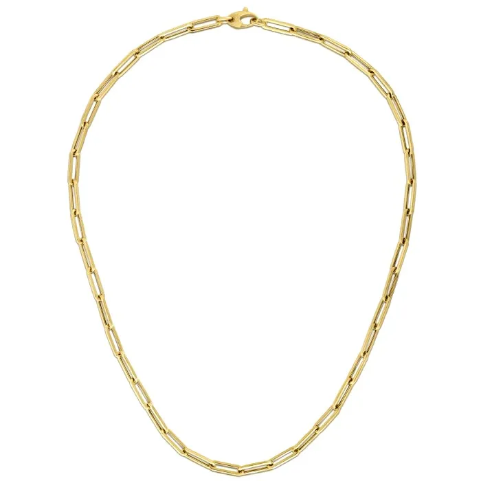 14K Yellow Gold Bold Paperclip Chain (4.2 mm) - Grocery