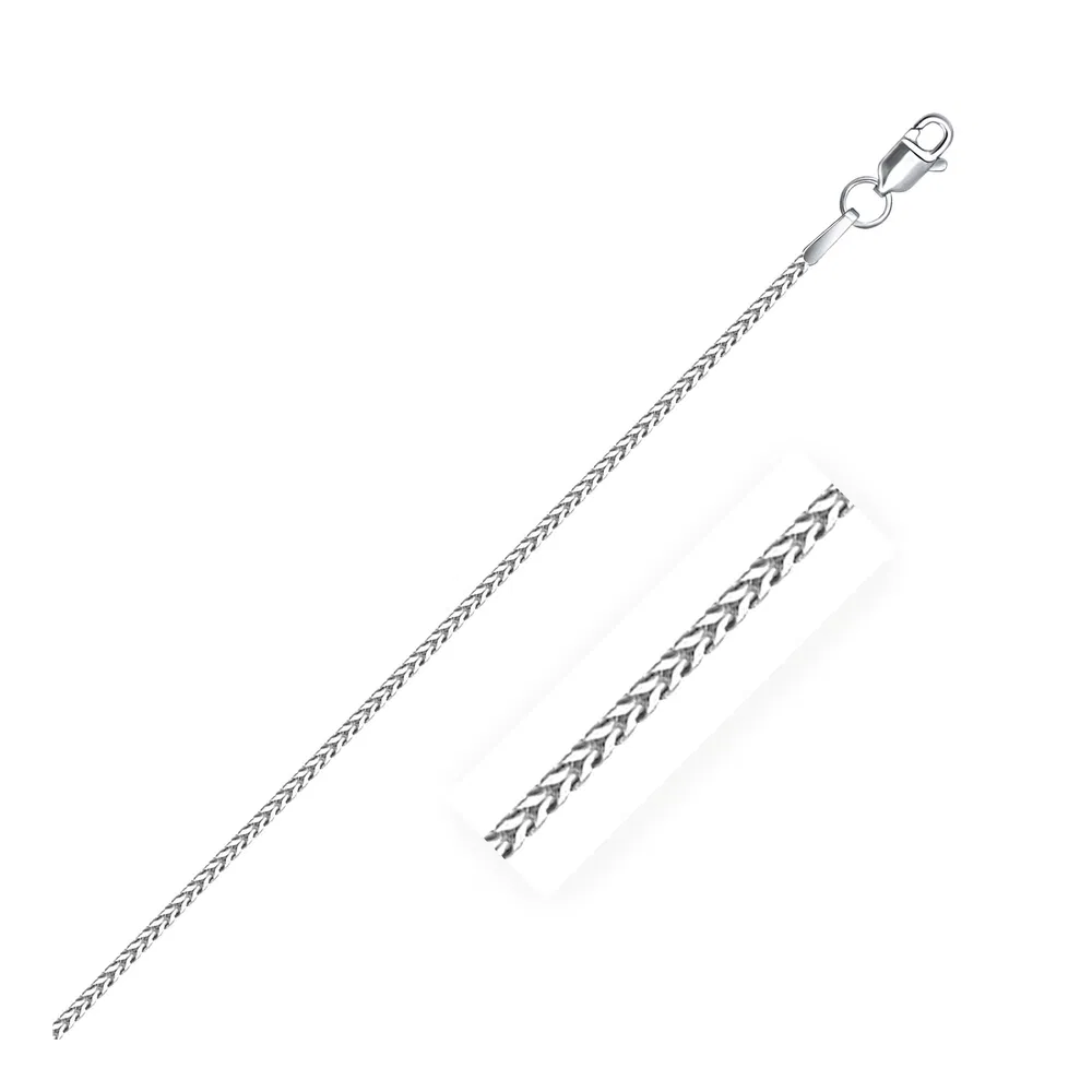 14k White Gold Franco Chain 1.2mm - Grocery