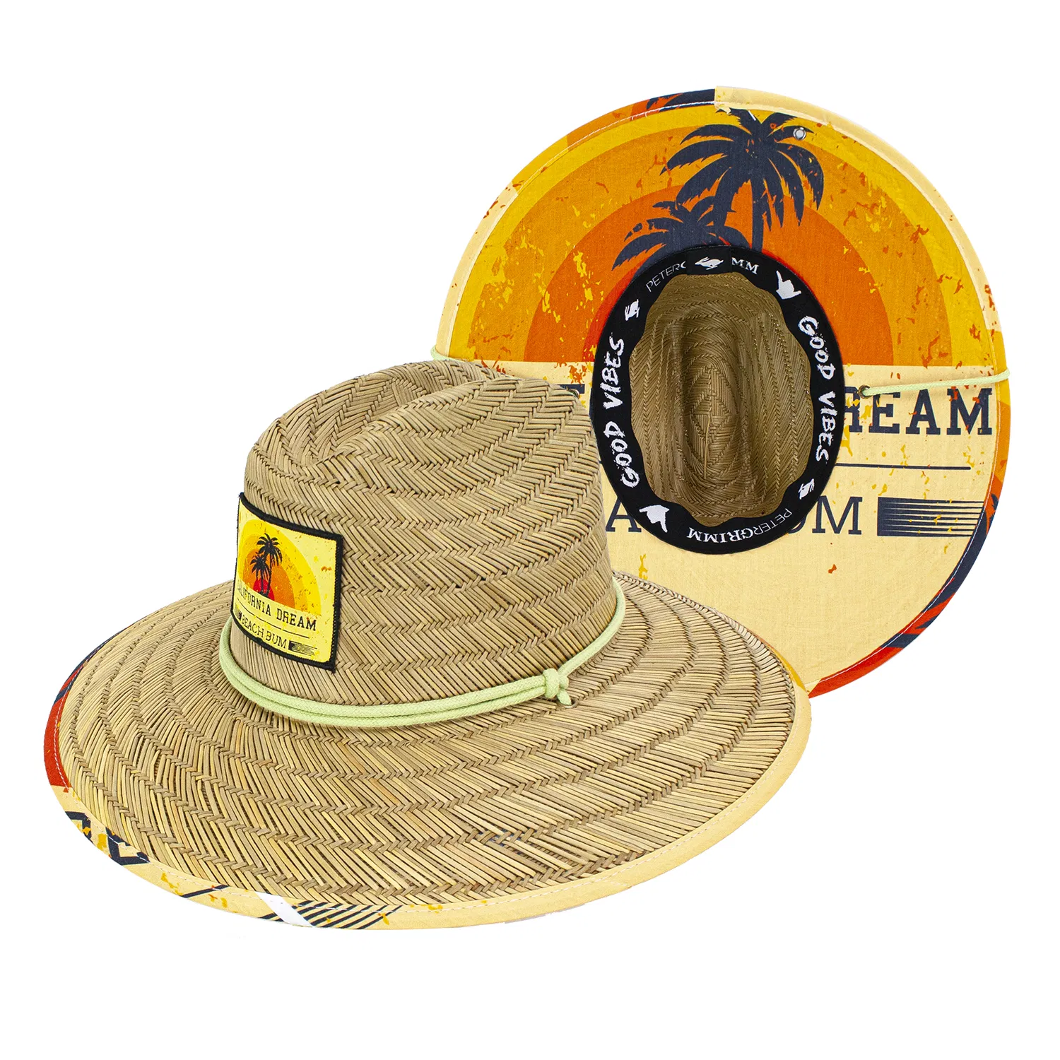 Beach Bum Straw Lifeguard Hat - Grocery
