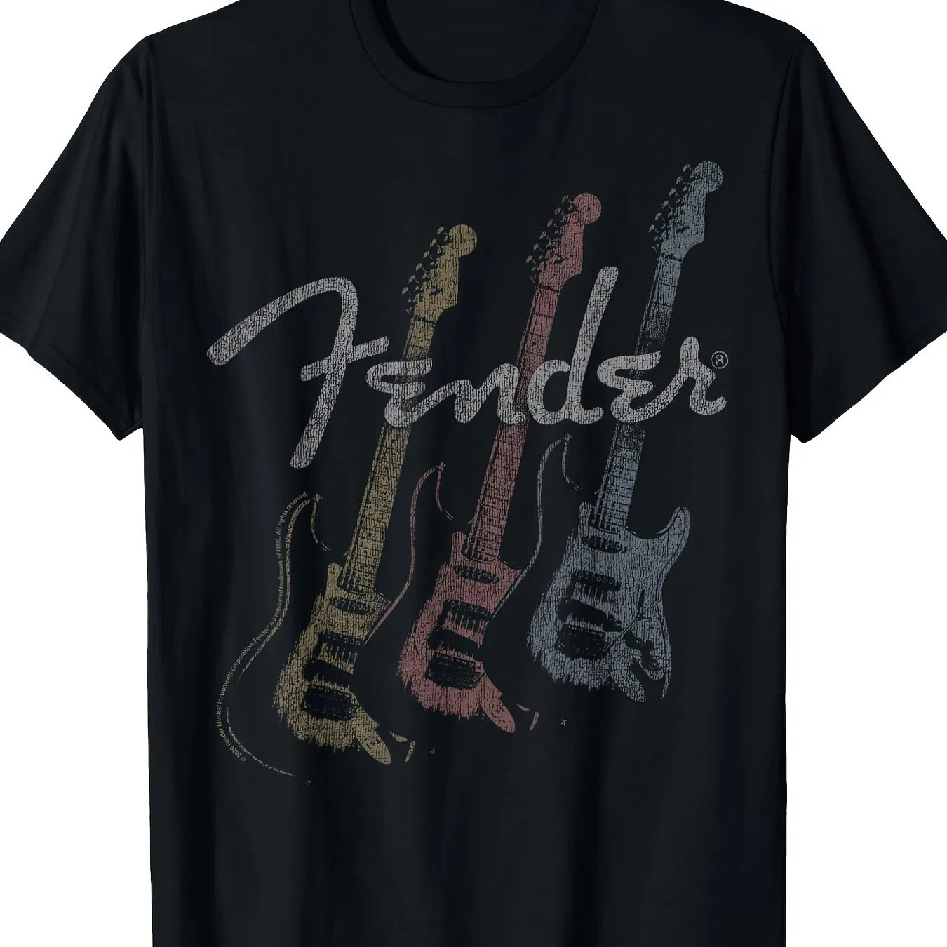 Stacked Guitar Faded T-shirt - Grocery