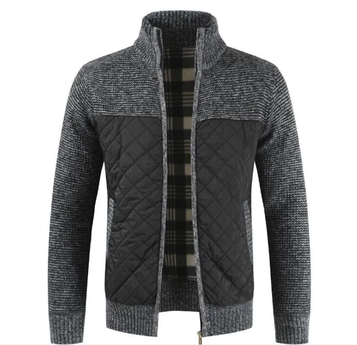 Men's Full Zip Knitted Cardigan Sweaters - Grocery