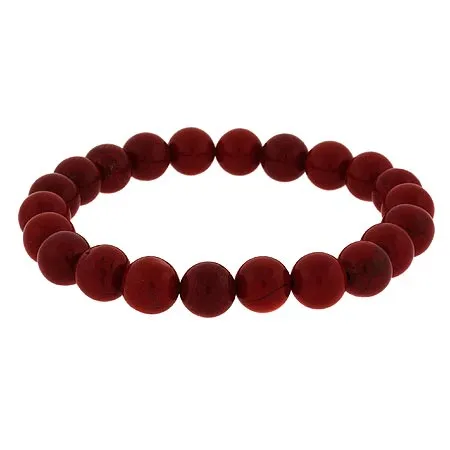 Genuine Red Jasper Stone Stretch Bracelet - Grocery