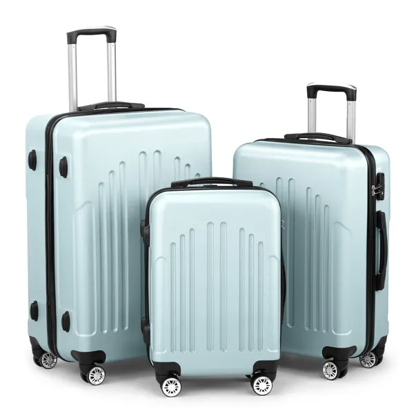 Luggage Set of 3, ABS+PC Hardside Suitcase Sets with TSA Lock 4 Spinner Wheels, Lightweight Trolley Travel Case for Carry On Check-in Business Trip, 20