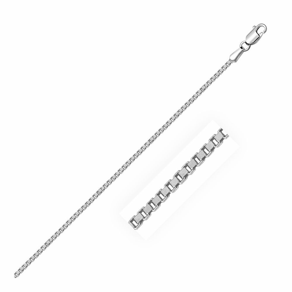 18k White Gold Classic Box Chain (1.40 mm) - Grocery