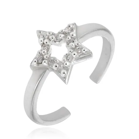 Sterling Silver CZ Star Toe Ring - Grocery