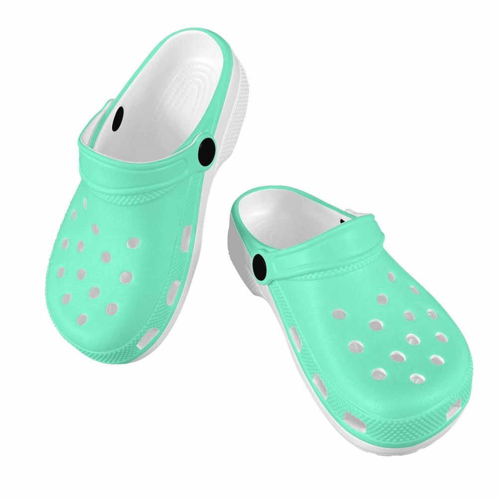 Aquamarine Green Clogs For Youth - Grocery