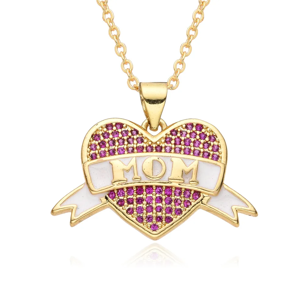 Mom Necklace Gifts Mother's Day Gifts Rhinestone Necklace for Mom - Grocery
