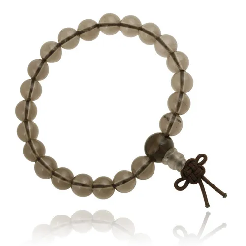 Smokey Quartz 8mm Power Bead Stretch Bracelet - Grocery