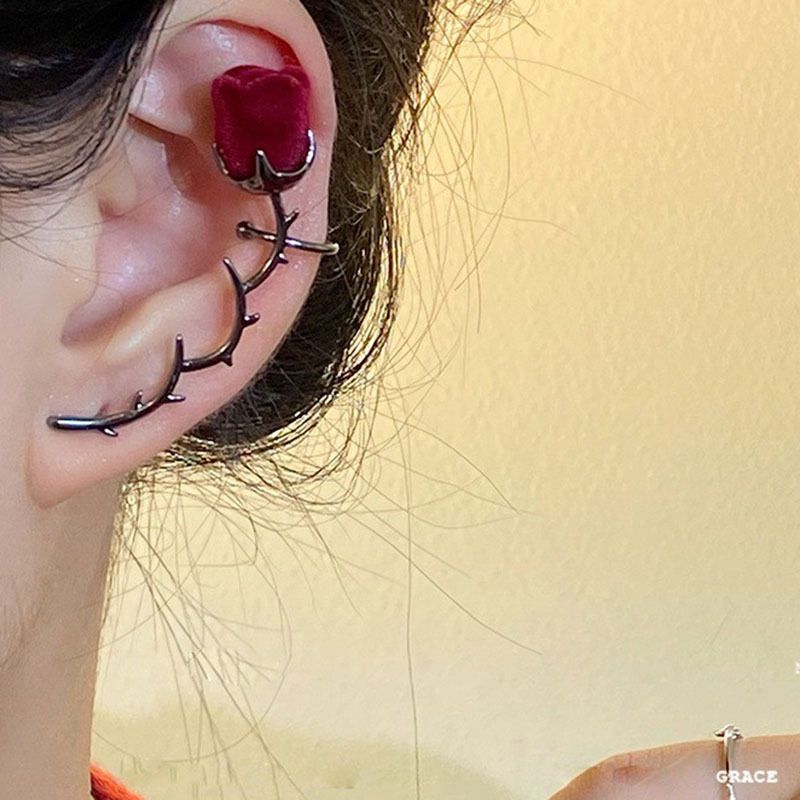 Plush Tulip Ear Stud Ear Bone Clip - Grocery