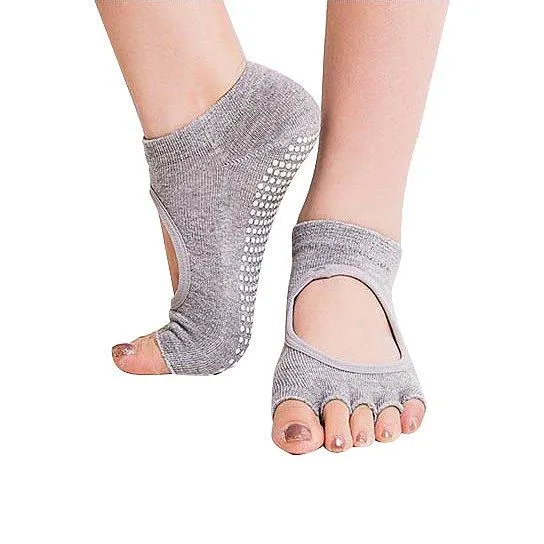 Peep Toe Yoga Socks 3 Pair Pack - Grocery