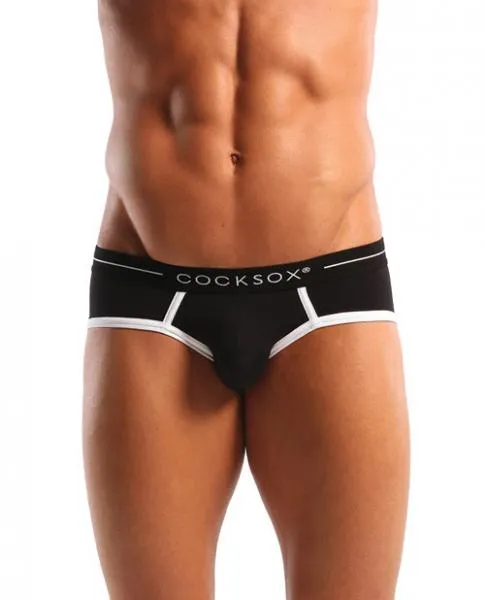 Cock Sox Sports Briefs Black Medium - Grocery