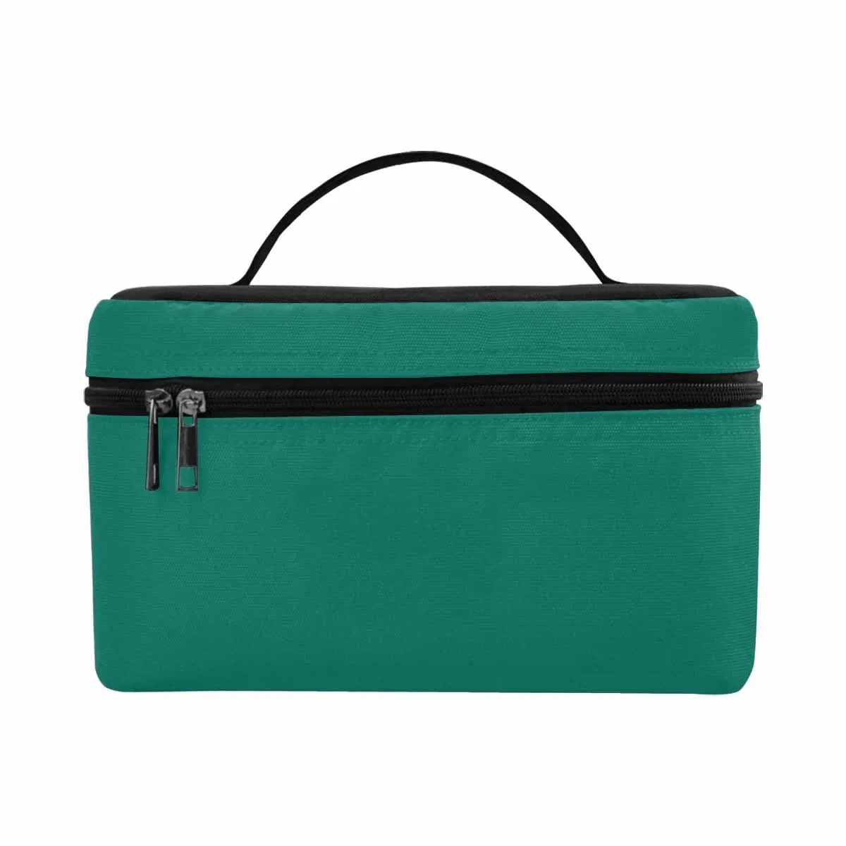 Cosmetic Bag, Teal Green Travel Case - Grocery