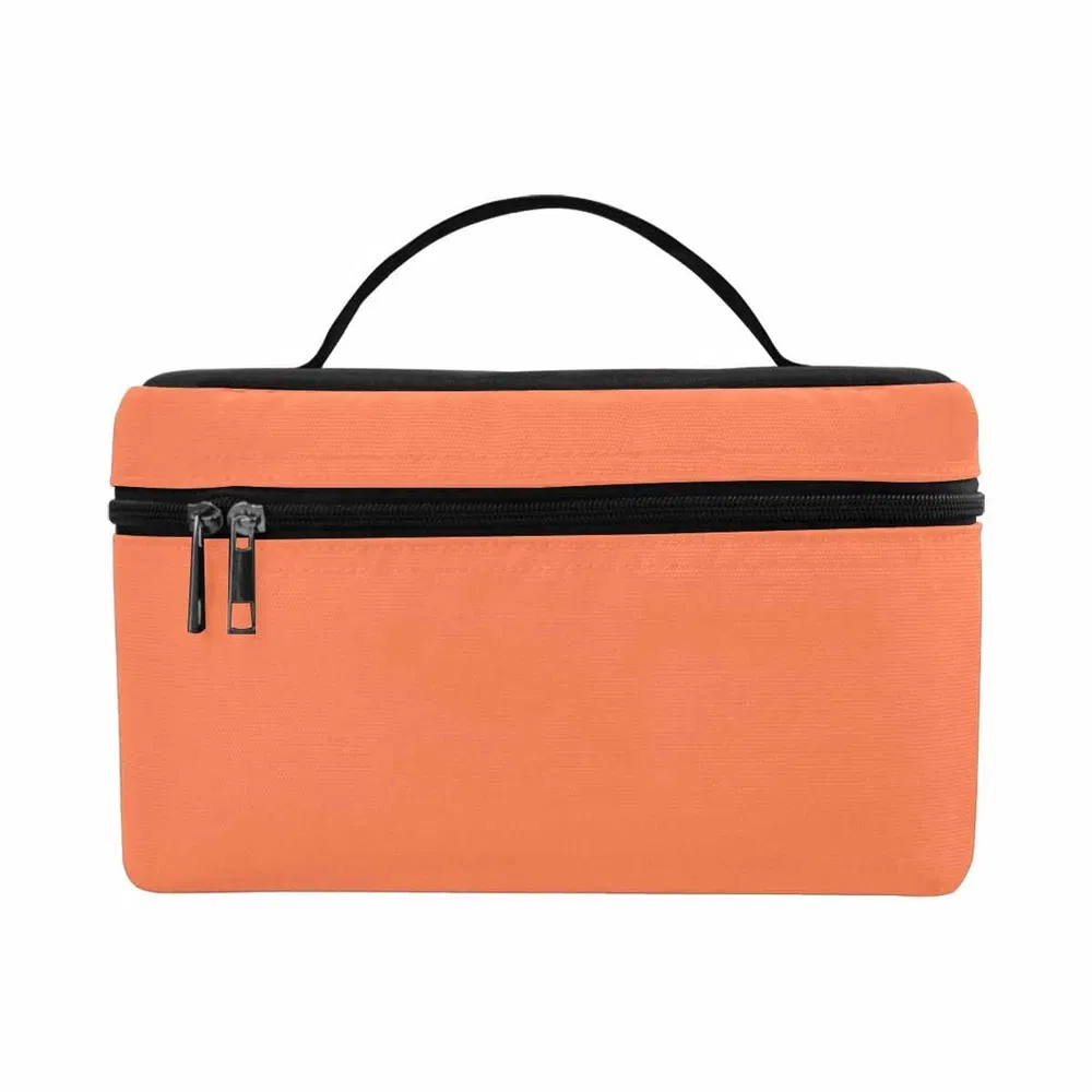 Cosmetic Bag, Coral Red Travel Case - Grocery