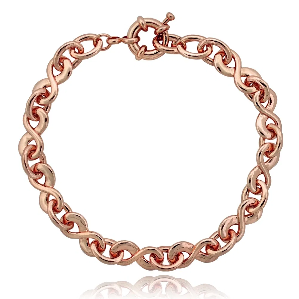 Rose Gold Tone Infinity Link Bracelet - Grocery