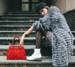 Queen Rhinestone Satchel Bag - Grocery