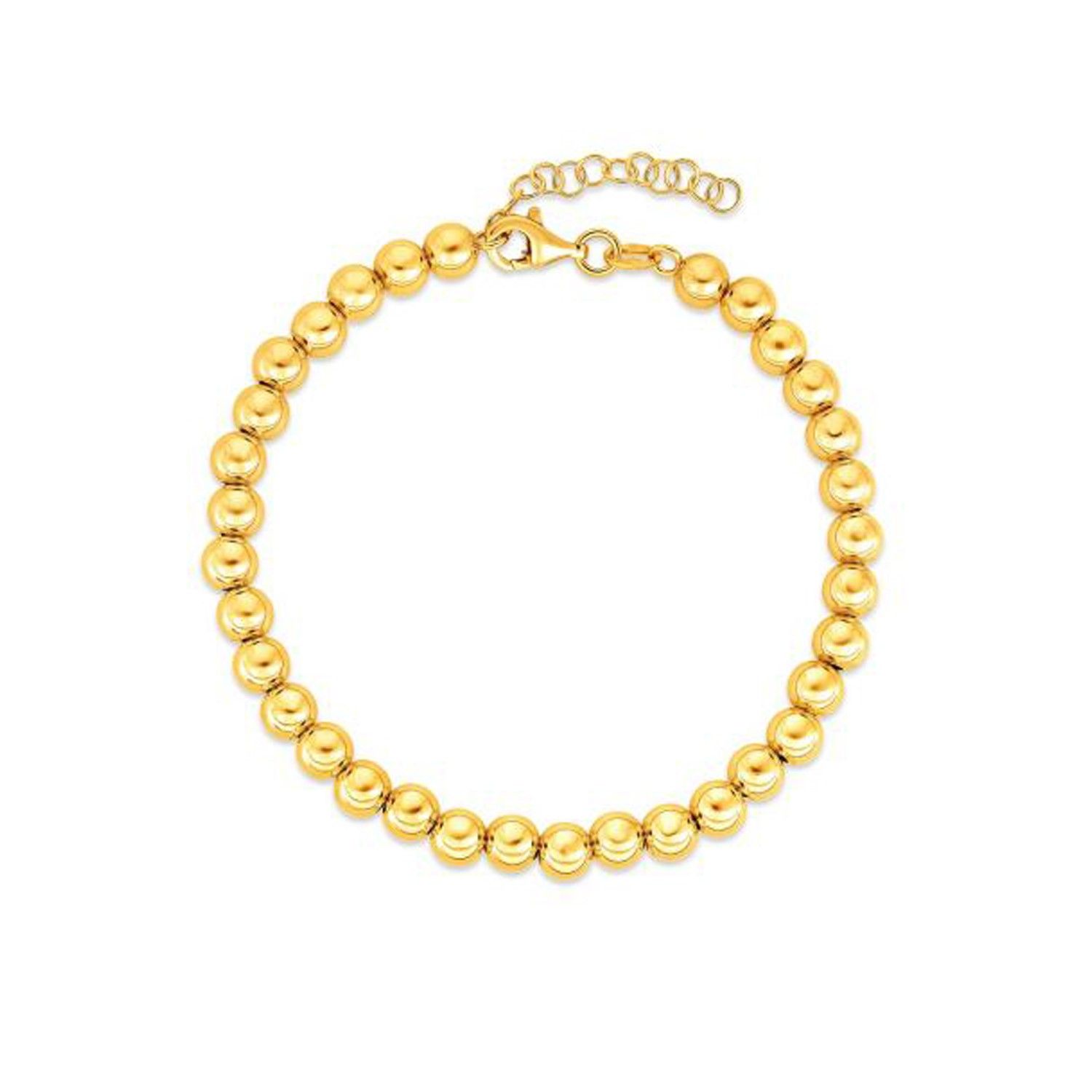 14k Yellow Gold Bead Chain Necklace(5mm) - Grocery