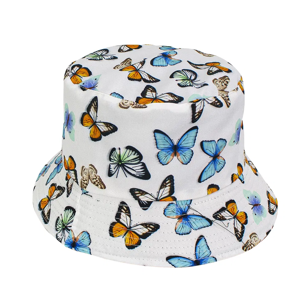 Butterflies Polyester Bucket Hat - Grocery