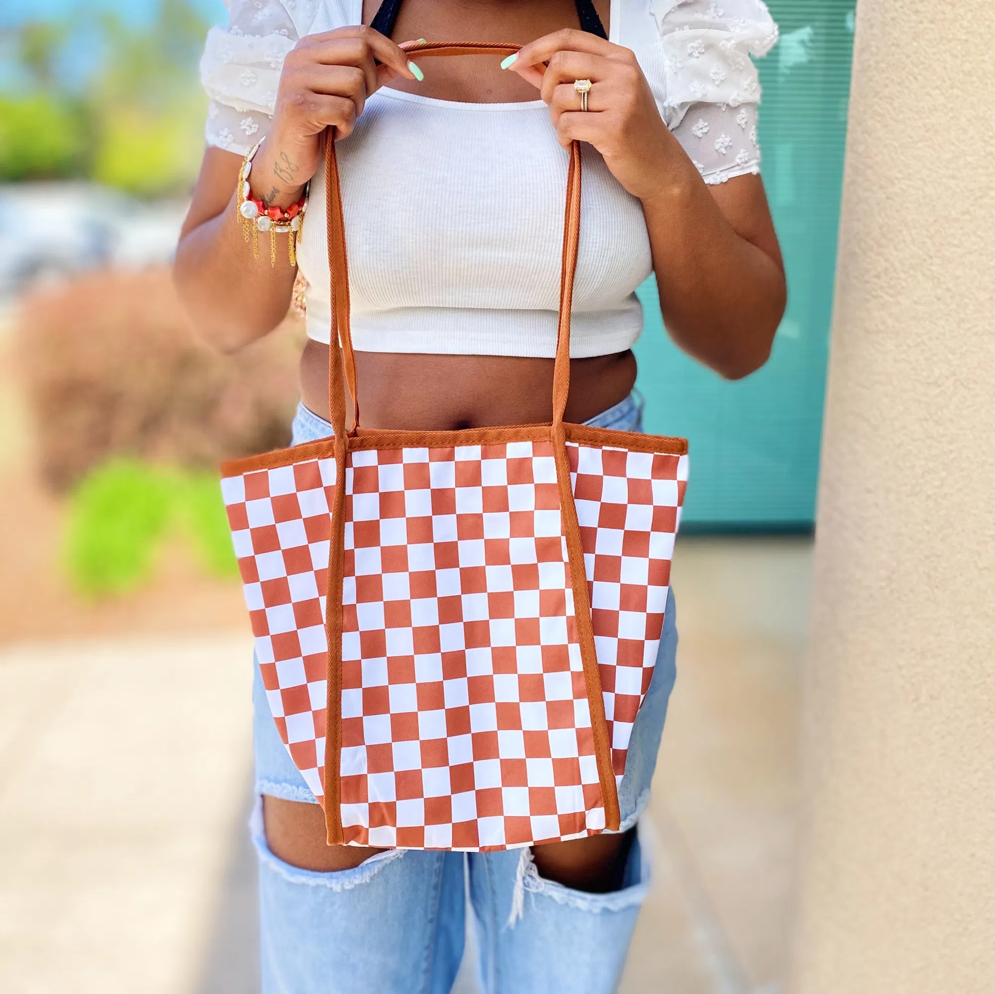 Check Clearly Daily Canvas Tote - Grocery