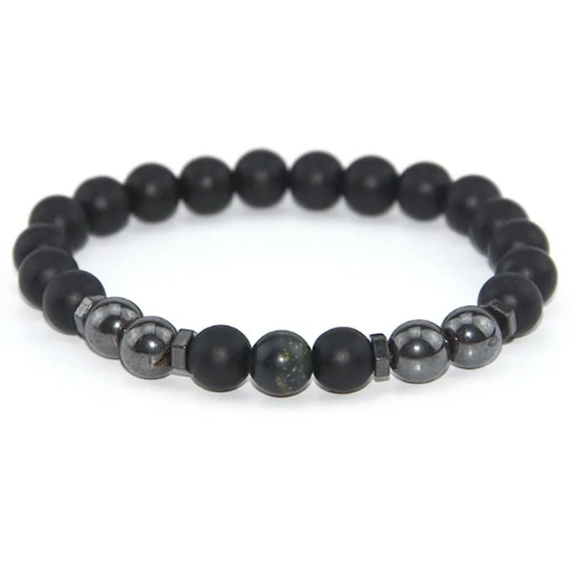 Magnetic Hematite Bracelet Handmade Beads - Grocery