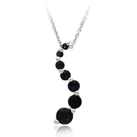Sterling Silver & Genuine Sapphire Classic Journey Pendant - Grocery
