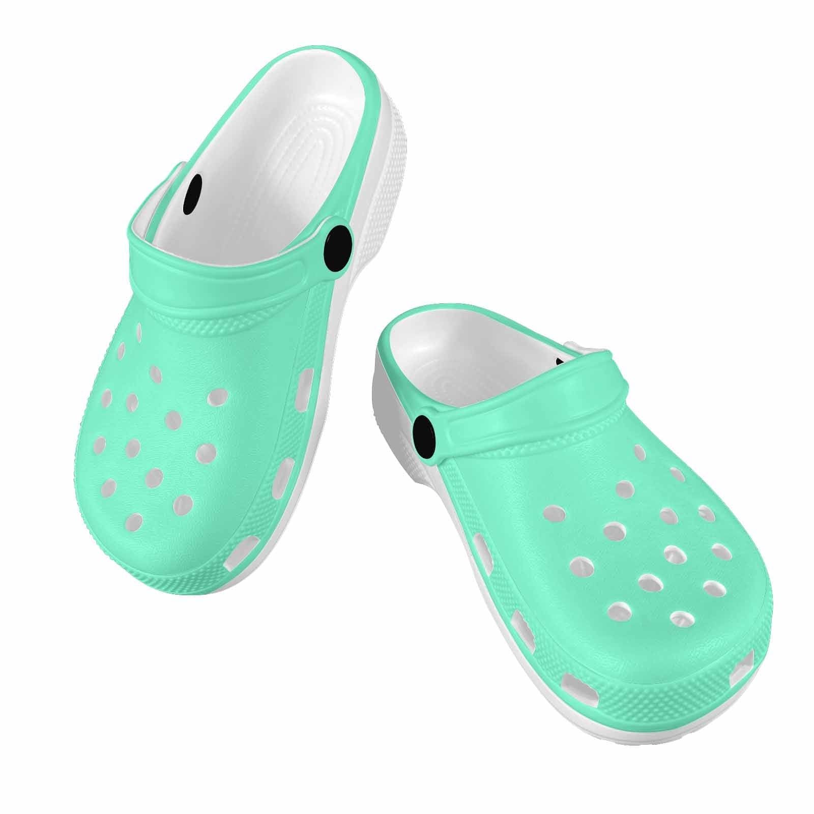 Aquamarine Green Clogs For Youth - Grocery