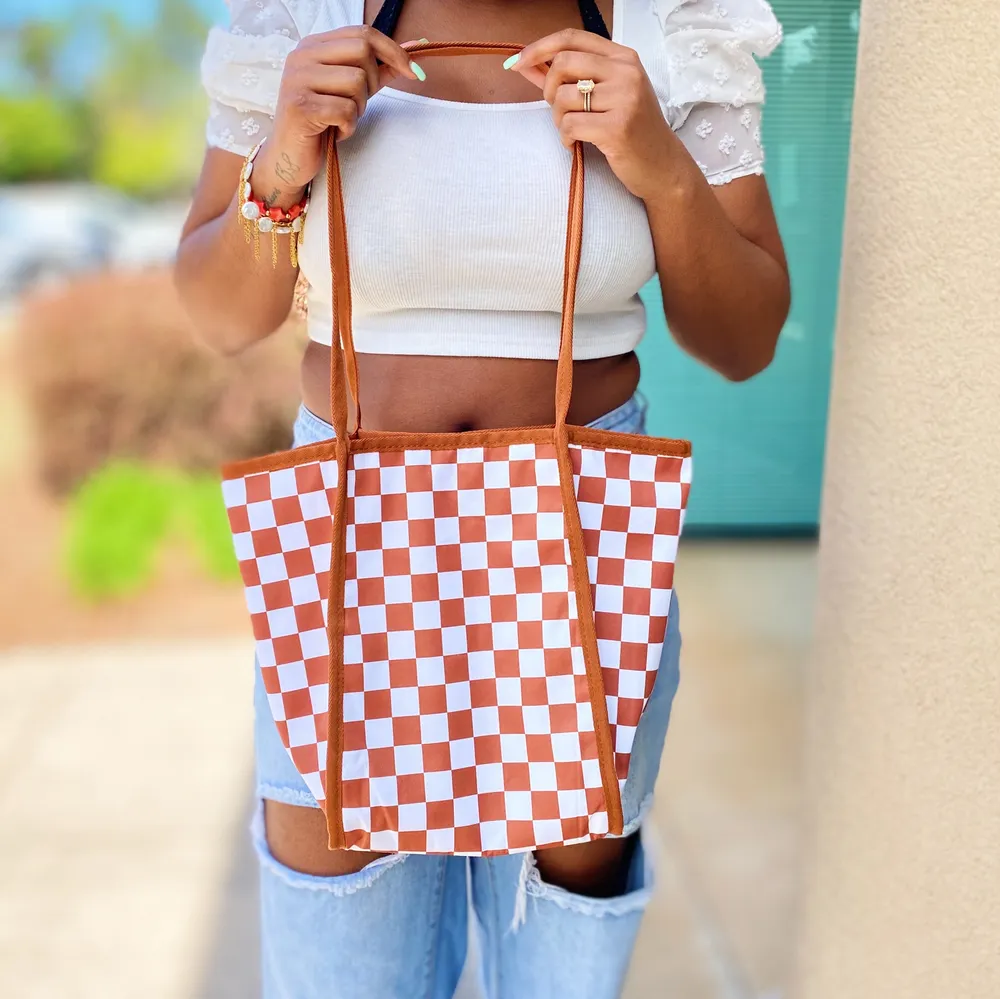 Check Clearly Daily Canvas Tote - Grocery