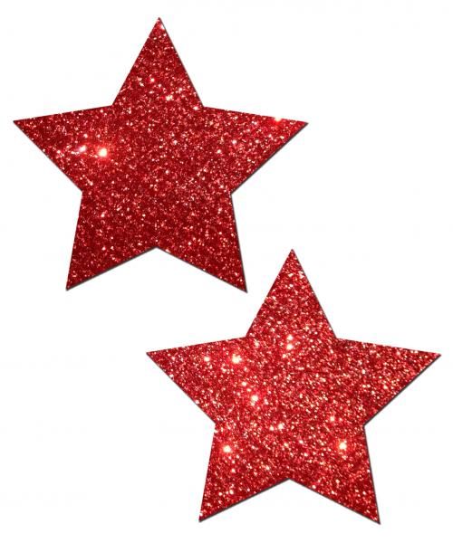 Rockstar Red Glitter Pasties O/S - Grocery